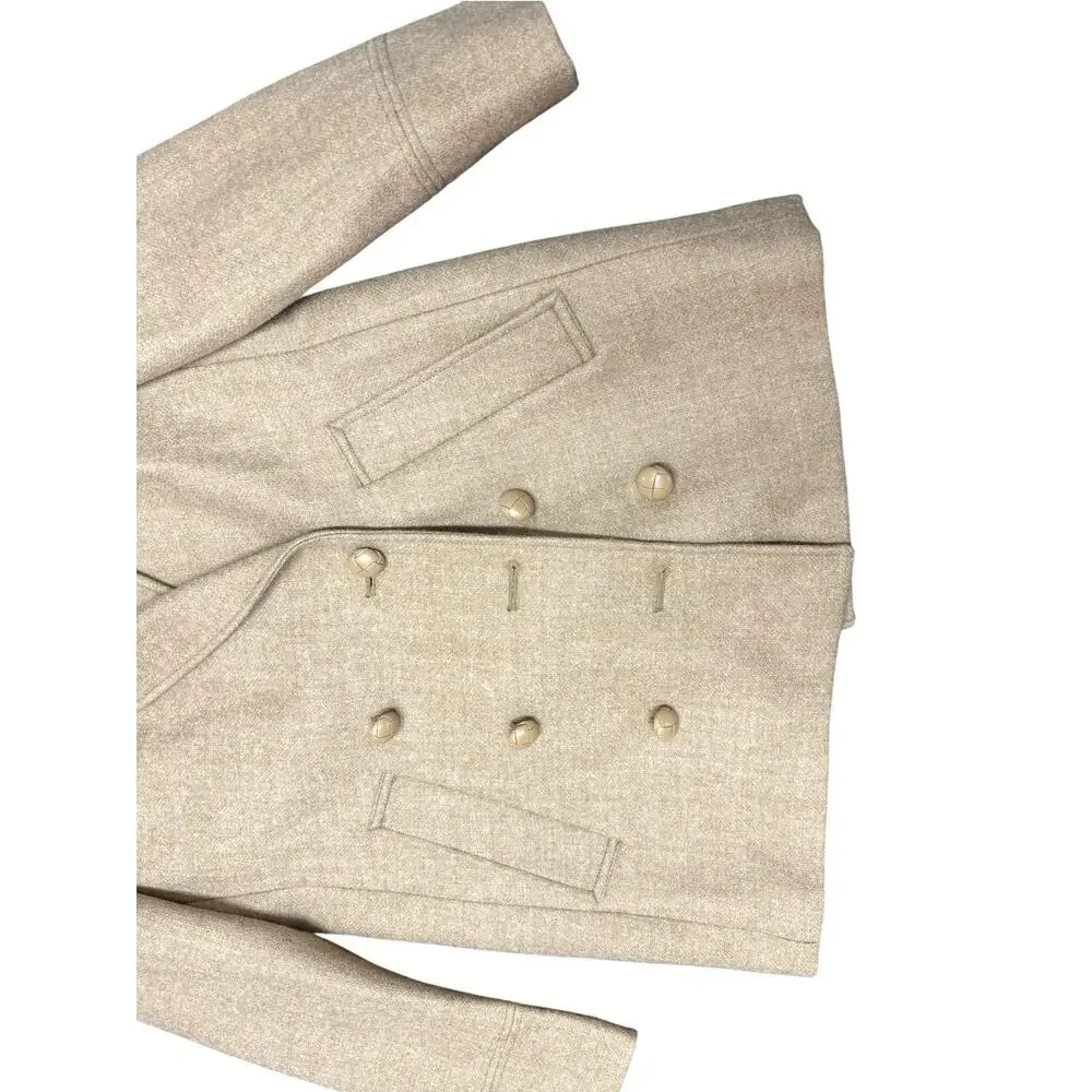 NWT J.Crew Italian Wool Melton Double Breasted Peacoat Camel Size 2 - Picture 4 of 6